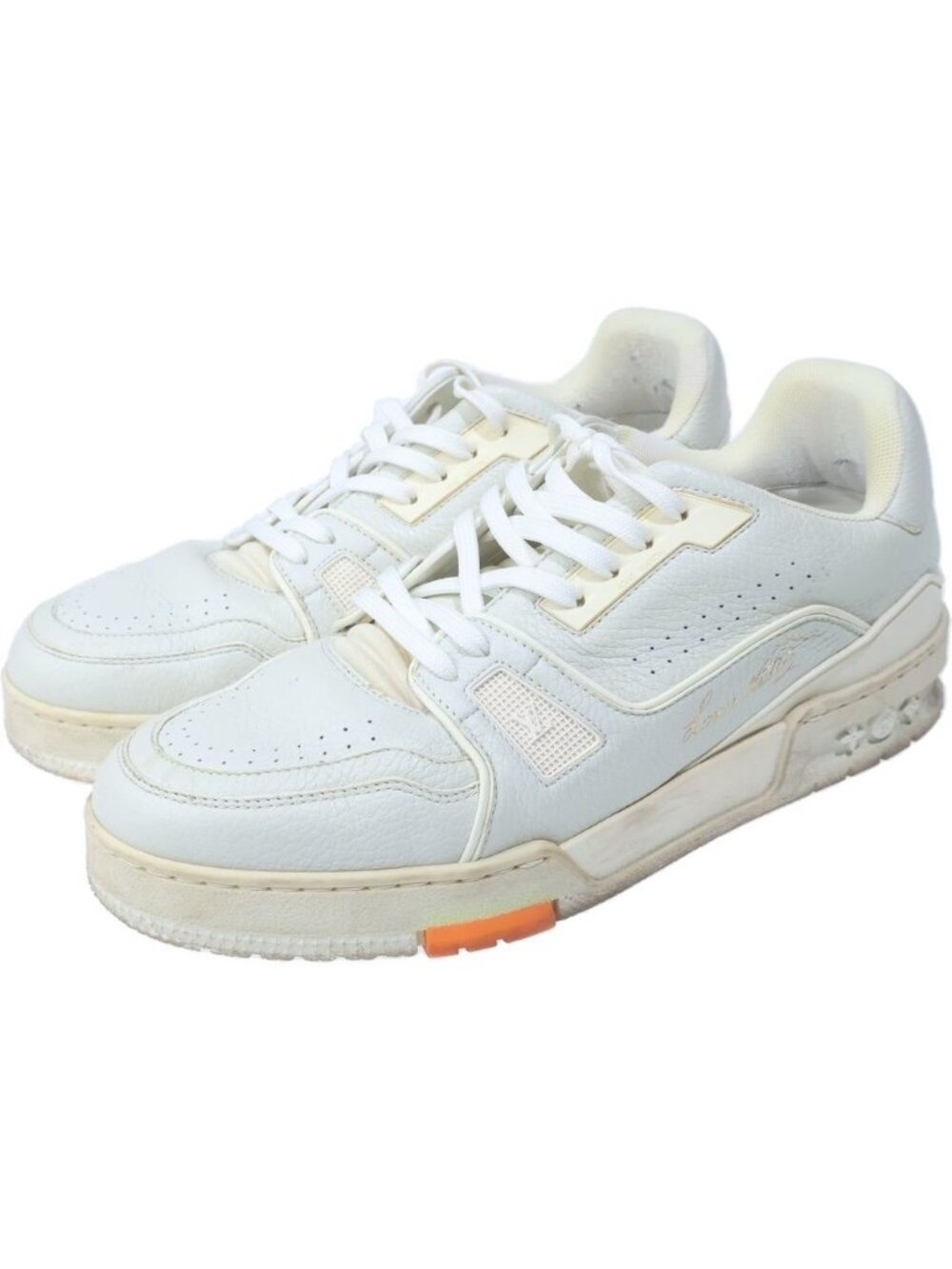 Louis Vuitton LV Trainers Leather Low Cut Sneakers White - Picture 2 of 6